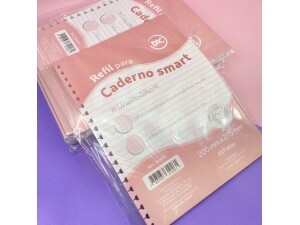Refil de Folhas Rosas Caderno SMART DAC College – 18167RE