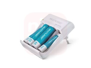 Carregador De Pilhas Multilaser AA/AAA + 2 Pilhas AA 2500Mah + 2 Pilhas AAA 1000Mah - CB045