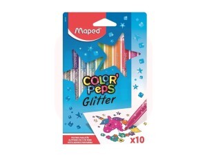 Caneta Hidrográfica Maped Color Peps Glitter 10 Cores