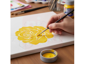 Tinta para Tecido Acrilex 37 ml - Amarelo